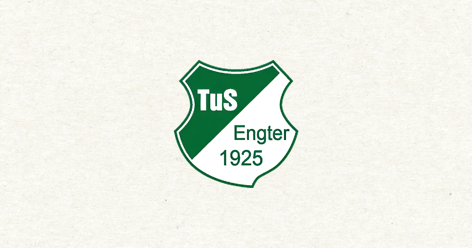 Vereinslogo: Wappen in Grün und Weiß, mit „TuS“ und „Engter 1925“ in kontrastierenden Farben.